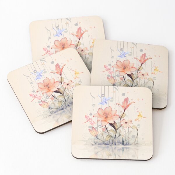 Item preview, Enchanting Flower Water Reflection with Adorable dragonfly - Nature Art designed and sold by Thanatphak Tansakul.