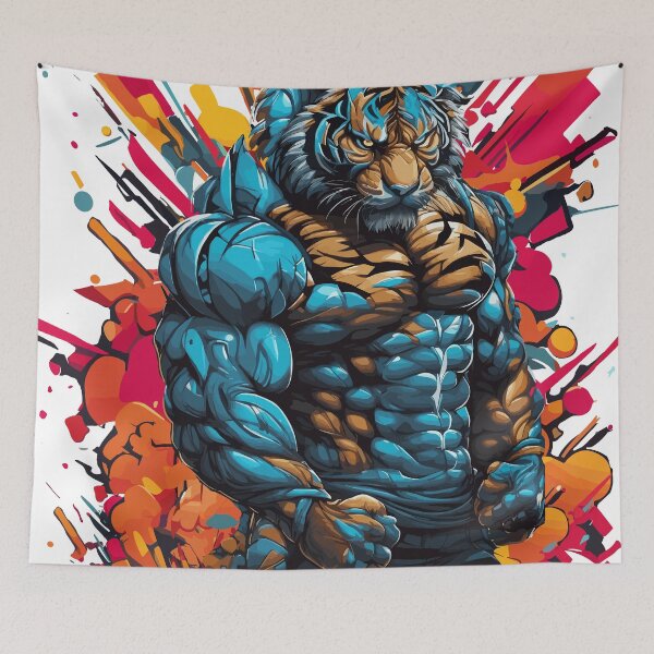 Item preview, The great bodybuilder tiger designed and sold by Frankydudestore.