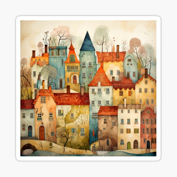 Whimsical Town 1 Sticker