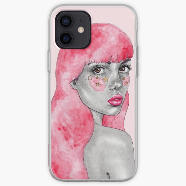 Pink haired stargirl iPhone Soft Case