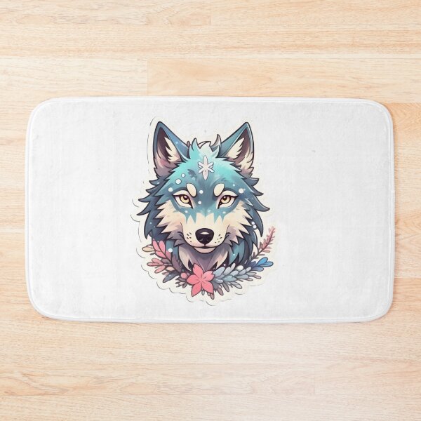 Item preview, Wolf with snowflakes designed and sold by Gabriel0x.