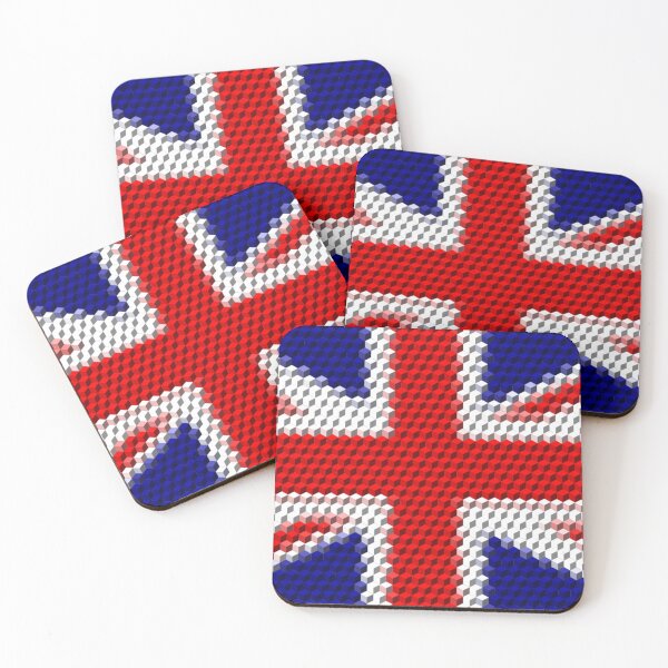Item preview, Union Jack Flag 3D Cubes Low Poly Art designed and sold by SpiroJo.