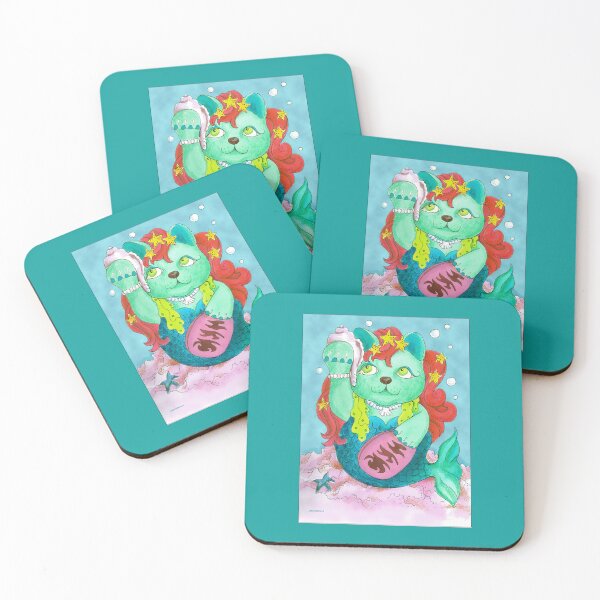 Item preview, Maneki Neko Mermaid designed and sold by Linda Maliuana.