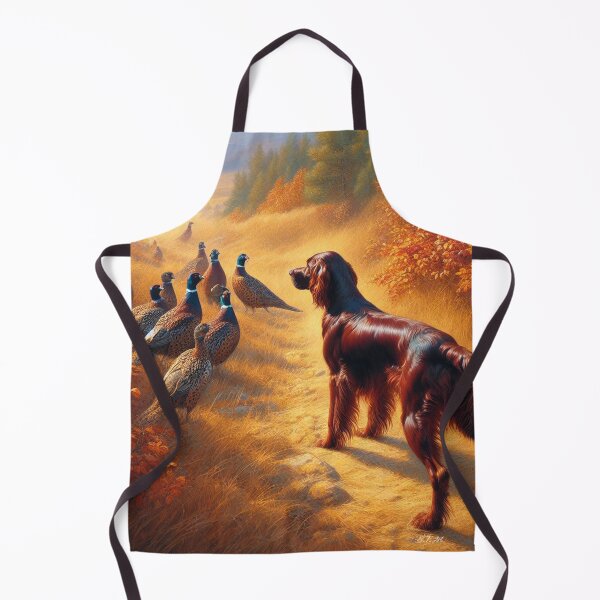 Item preview, Hunting Pheasant with Irish Setter  designed and sold by TammyHunterArt.