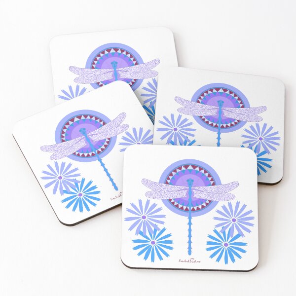 Item preview, Dragonfly and Mandala with Daisies  designed and sold by Sarah Abbott-Vaughan.