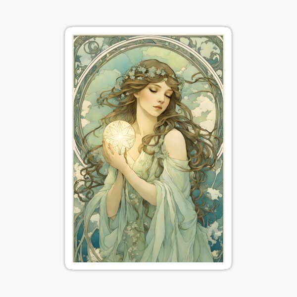 Item preview, Elegarta Design - Art nouveau - Mucha Inspired Art - Hope designed and sold by Mucha-style-art.