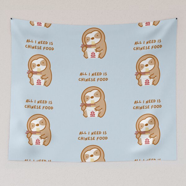 Item preview, Chinese Food Lover Takeout Sloth designed and sold by theslothinme.