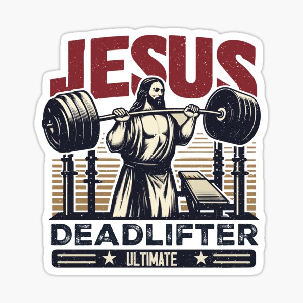 Jesus The Ultimate Deadlifter Weight Lifting Vintage T-Shirt, cute  christian graphic tees, Weightlifting Jesus Tee - Viralcitron