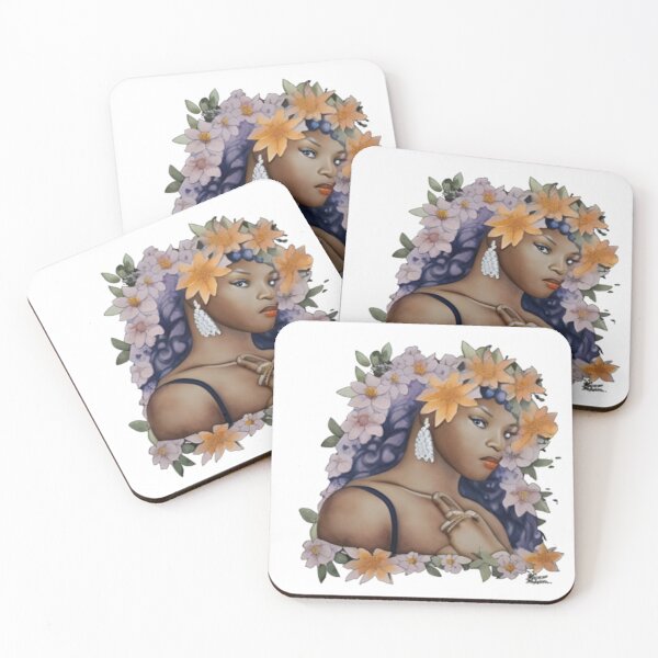 Item preview, African American Woman Floral Abstract Series (1) designed and sold by MugsNstuff Live Love Create!.