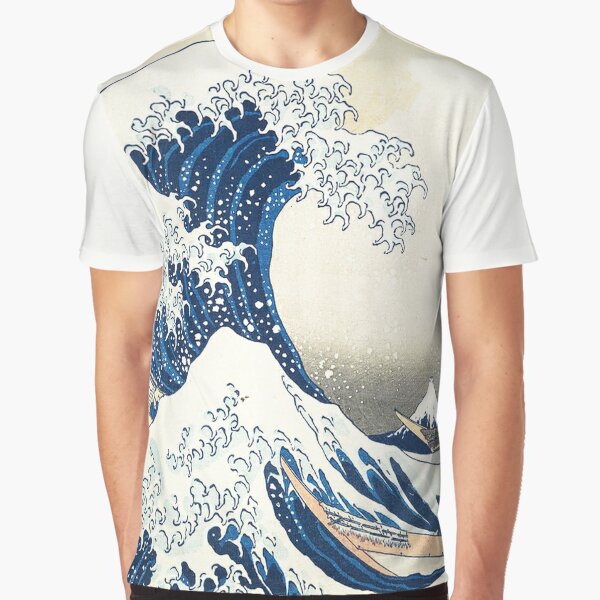 Sale for Redbubble by Wave T-Shirt Graphic | Kanagawa WaffleOnDesigns Japanese - Wave\