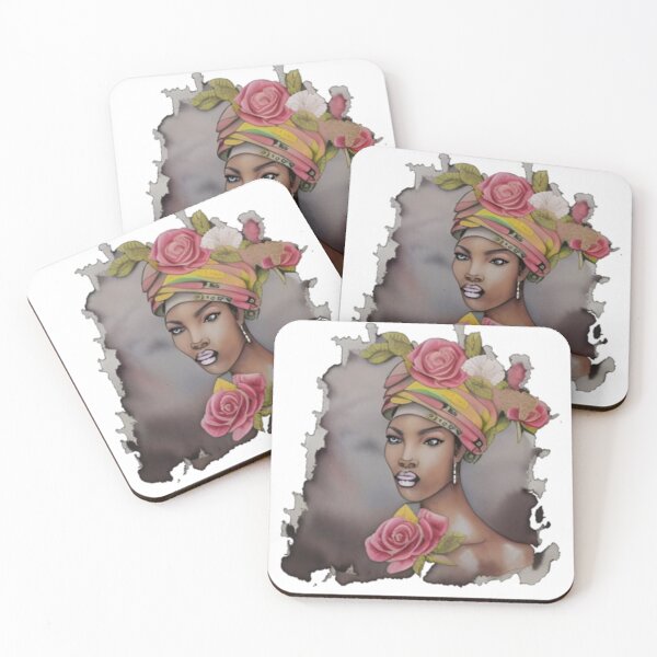 Item preview, African American Woman Floral Abstract Series (3) designed and sold by MugsNstuff Live Love Create!.
