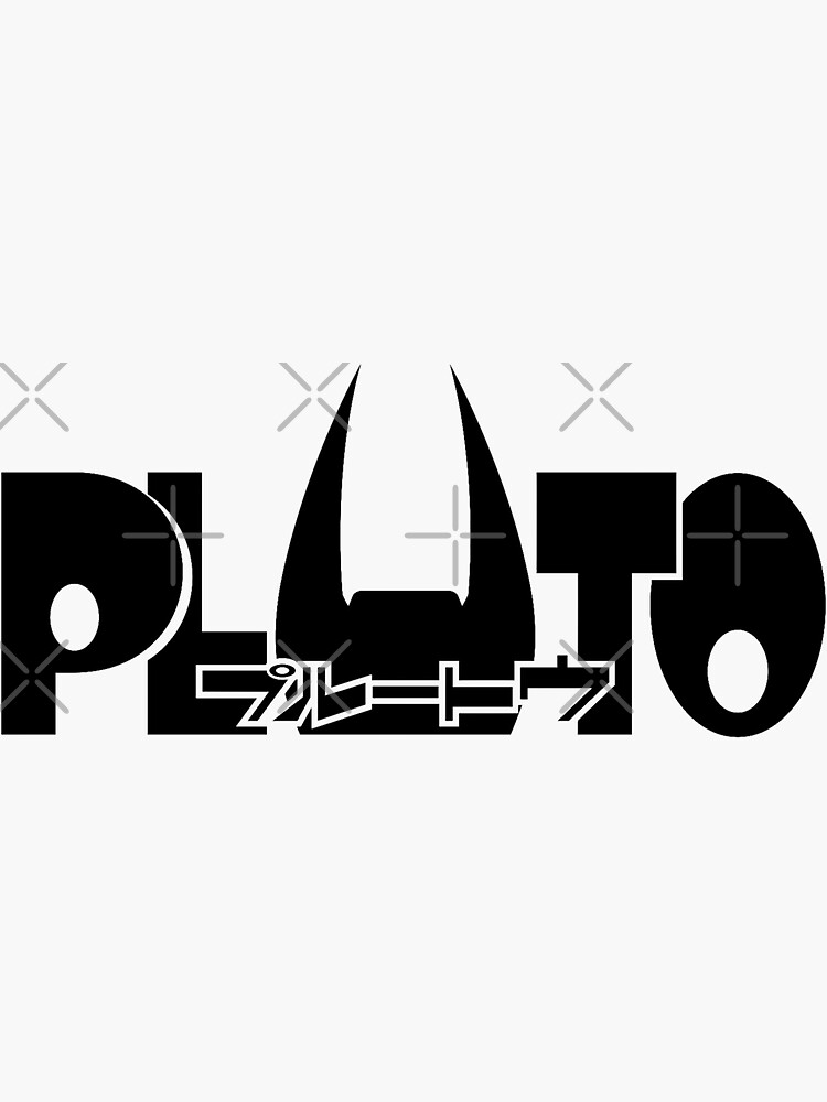 Pluto Minimalist Logo Sticker for Sale by ecdato