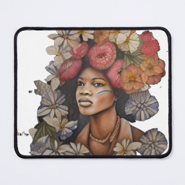 Item preview, African American Woman Floral Abstract Series (4) designed and sold by MugsNstuff Live Love Create!.