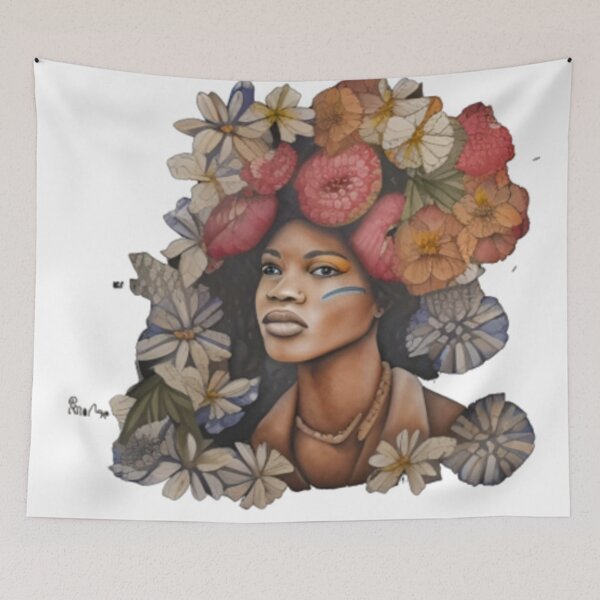Item preview, African American Woman Floral Abstract Series (4) designed and sold by MugsNstuff Live Love Create!.