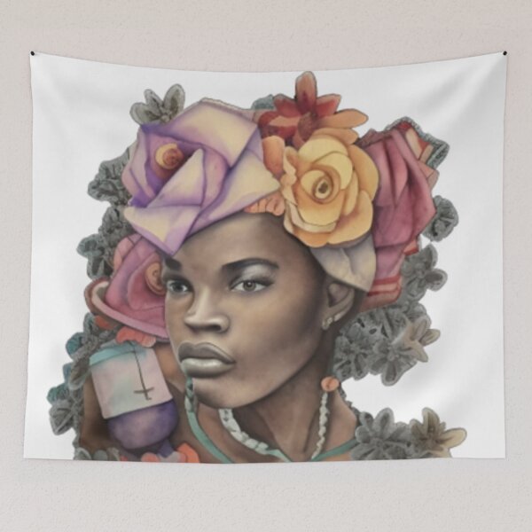 Item preview, African American Woman Floral Abstract Series (6) designed and sold by MugsNstuff Live Love Create!.