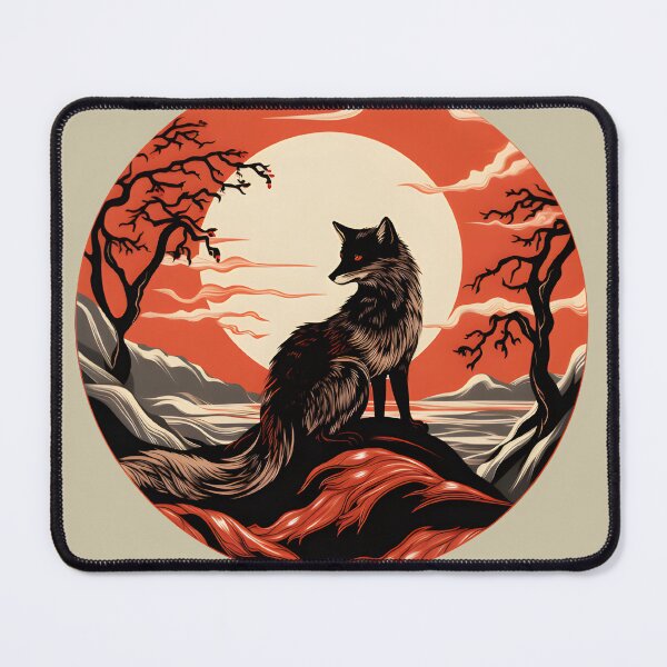 Item preview, Japanese Fox Kitsune designed and sold by Yana Grech.