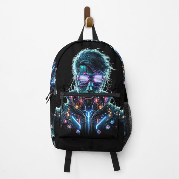 Item preview, Cybernetic Vanguard: Neon Glow Hero designed and sold by MrAI-Store.