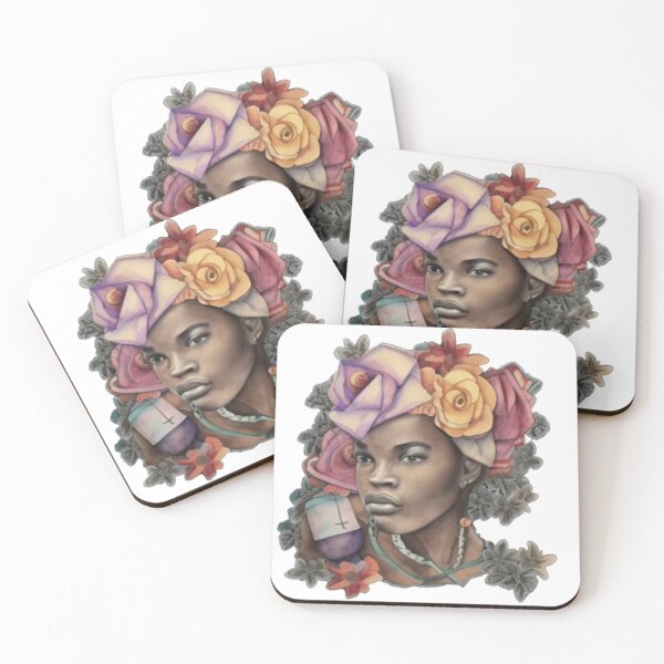 Item preview, African American Woman Floral Abstract Series (6) designed and sold by MugsNstuff Live Love Create!.