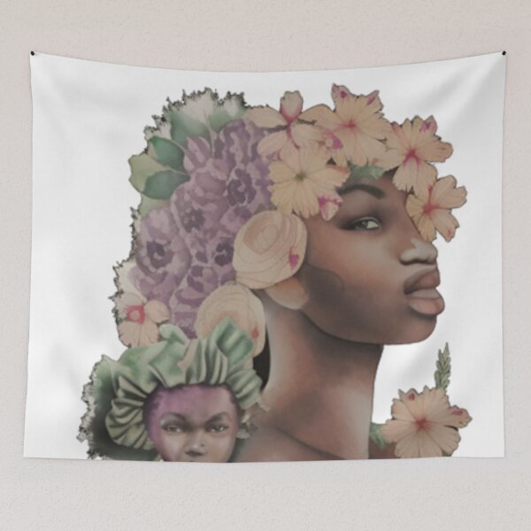 Item preview, African American Woman Floral Abstract Series (8) designed and sold by MugsNstuff Live Love Create!.
