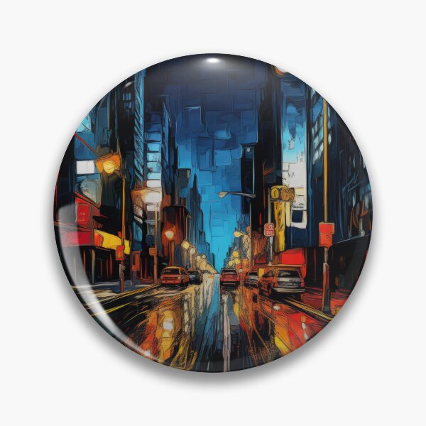 Item preview, Abstract digital painting of a city designed and sold by Whimsicalhub.