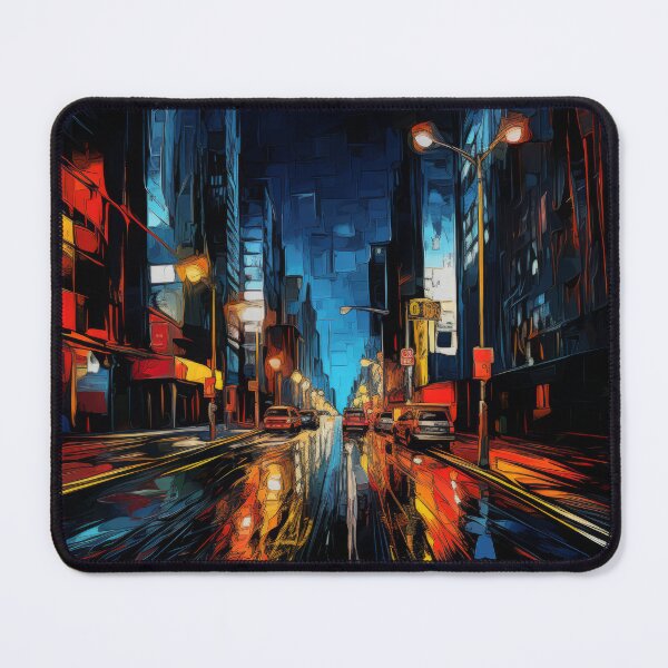 Item preview, Abstract digital painting of a city designed and sold by Whimsicalhub.