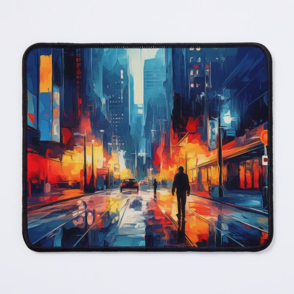 Item preview, Abstract digital painting of a city designed and sold by Whimsicalhub.