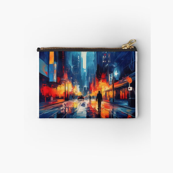 Item preview, Abstract digital painting of a city designed and sold by Whimsicalhub.