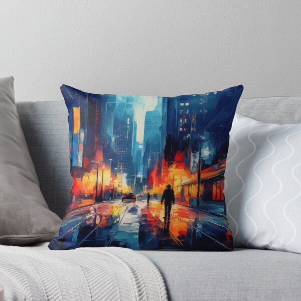 Item preview, Abstract digital painting of a city designed and sold by Whimsicalhub.
