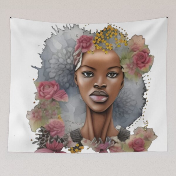 Item preview, African American Woman Floral Abstract Series (12) designed and sold by MugsNstuff Live Love Create!.