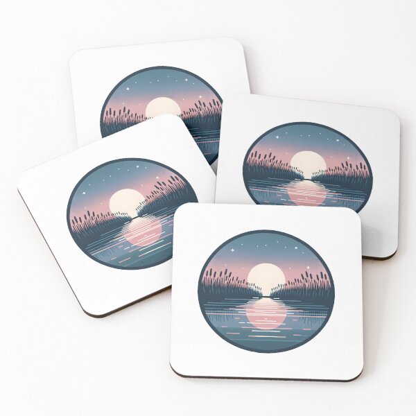 Item preview, Starry Lakeside at Dusk designed and sold by UmbrellaStudio1.