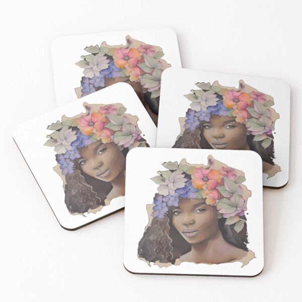 Item preview, African American Woman Floral Abstract Series (13) designed and sold by MugsNstuff Live Love Create!.
