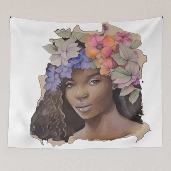 Item preview, African American Woman Floral Abstract Series (13) designed and sold by MugsNstuff Live Love Create!.