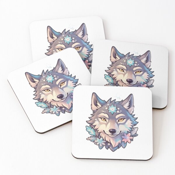 Item preview, Wolf with snowflakes designed and sold by Gabriel0x.