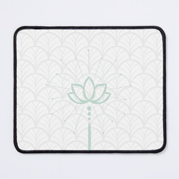 Item preview, Unalome with Fan Background - Snow + Mint designed and sold by Irene Estelle.