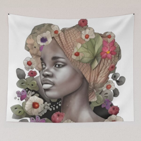 Item preview, African American Woman Floral Abstract Series (15) designed and sold by MugsNstuff Live Love Create!.