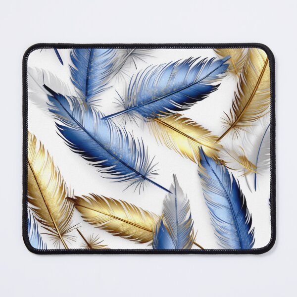 Item preview, blue-gold fine feather designed and sold by WanwisaChuenlom.