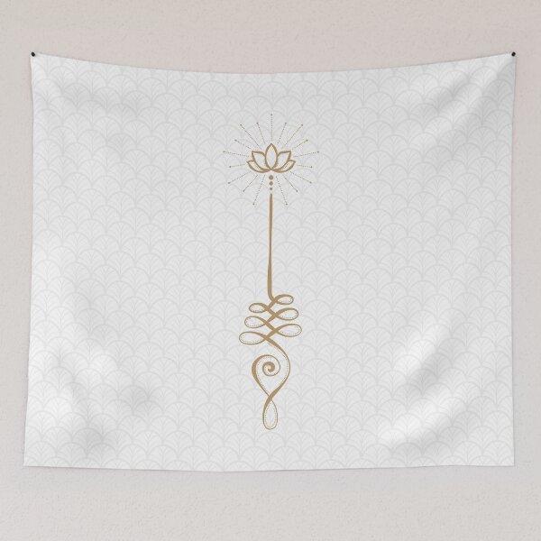 Item preview, Unalome with Fan Background - Snow + Fawn designed and sold by Irene Estelle.