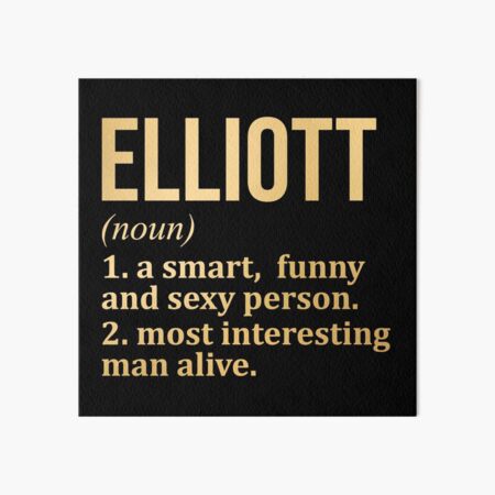 Item preview, Elliott Name Definition in Gold designed and sold by XCIV.
