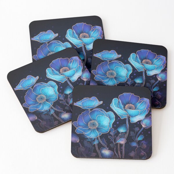 Item preview, Luminous Blue Flower   designed and sold by RestingLioness.
