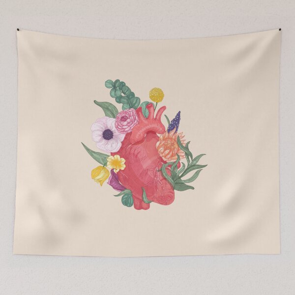 Item preview, Heart with Flowers designed and sold by BookishSpace1.