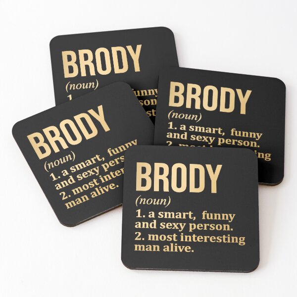 Item preview, Brody Name Definition in Gold designed and sold by XCIV.