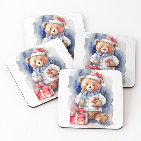 Item preview, Christmas Teddy Bear Watercolor  designed and sold by WLHmedia.com .