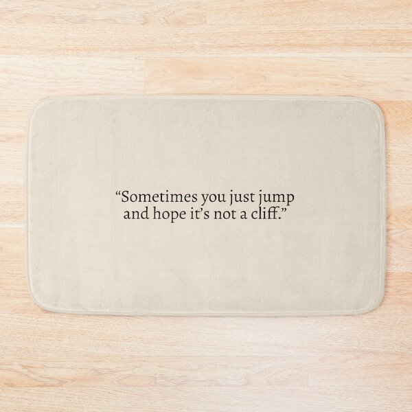 Item preview, "Sometimes you just jump and hope it's not a cliff" - Red, White & Royal Blue Quote designed and sold by bubblytank.