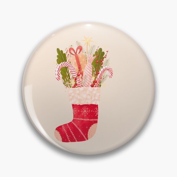 Item preview, Christmas Stocking with Candy Cane and Gifts designed and sold by BookishSpace1.