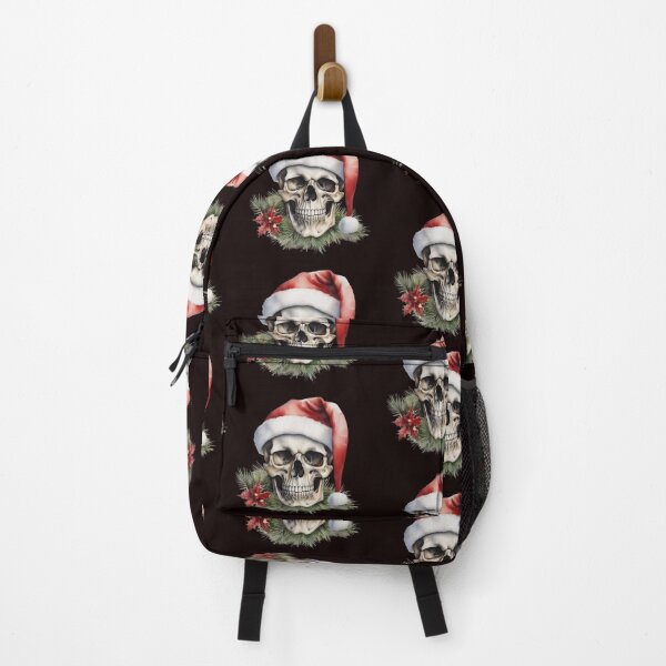 Item preview, christmas skull wearing a santa hat designed and sold by aipaint.