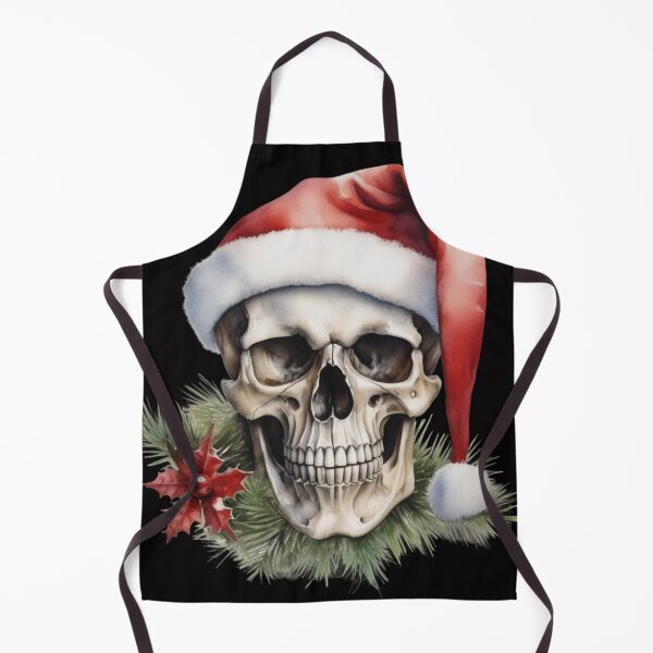 Item preview, christmas skull wearing a santa hat designed and sold by aipaint.
