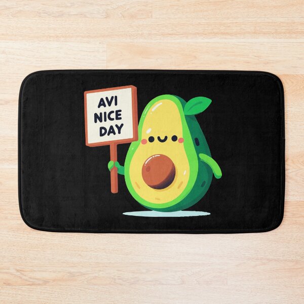 Item preview, Avocado's Cheerful Greeting. Avocado says "AVI NICE DAY" designed and sold by Lukasz Kobylka.