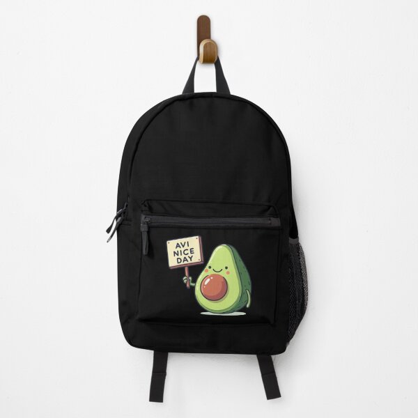 Item preview, Avocado's Cheerful Greeting. Avocado says "AVI NICE DAY" designed and sold by Lukasz Kobylka.