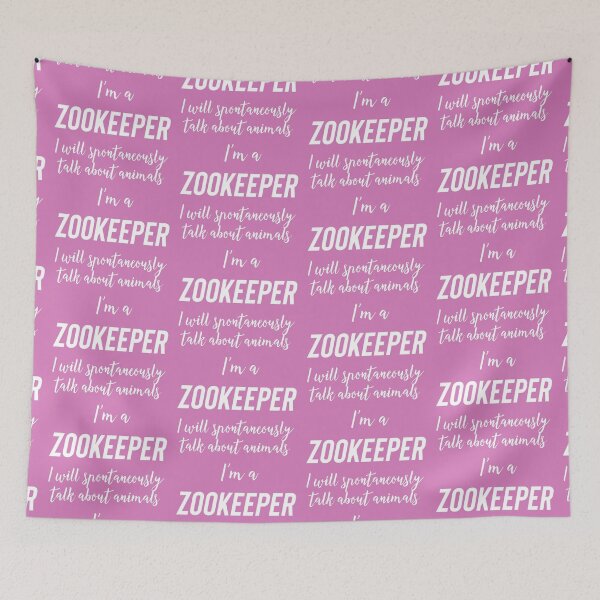 Item preview, Z is for Zookeeper,Funny Zookeeper Design – Humorous Wildlife Care Illustration designed and sold by PrettylittlepastelUk.