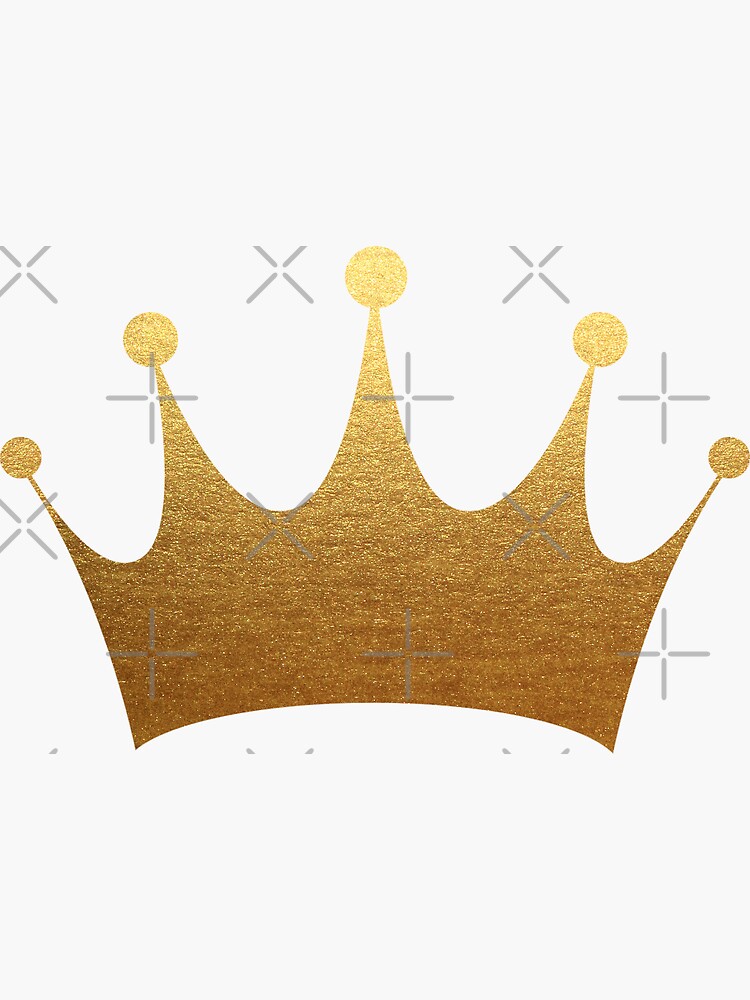 gold king crown Sticker